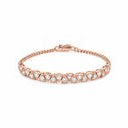 Triangle Link Daimond Gold Chain Bracelet