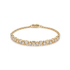 Triangle Link Daimond Gold Chain Bracelet