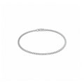 Asymmetrical Tennis Diamond Paperclip Style Gold Bracelet