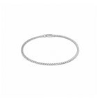 Asymmetrical Tennis Diamond Paperclip Style Gold Bracelet
