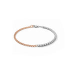 14K Two-Tone Full-Diamond Bracelet - Minimalist Luxury Style