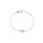 Minimalist Two-Stone Dainty Bracelet - Mixed Cut Adjustable Chain