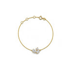 Dainty Rose Gold Mixed-Cut Cluster Bracelet