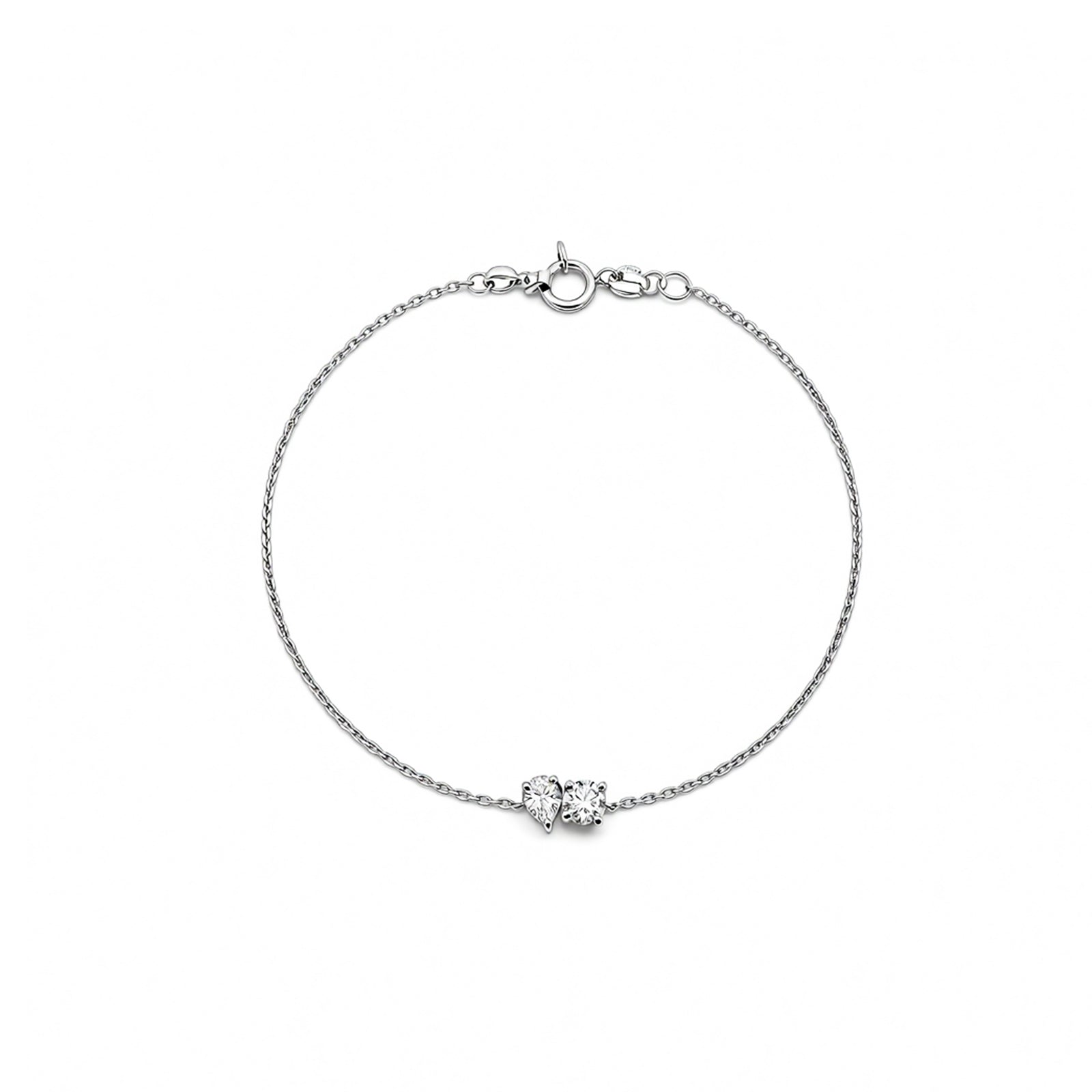 Dainty Mixed-Cut Double Stone Bracelet