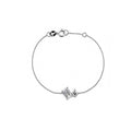 Tilted Emerald & Round Cut Dainty Bracelet