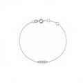 Baguette & Round Cut Dainty 3-Stone Bracelet