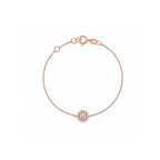 14K Gold Dainty Round Brilliant Bracelet