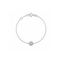 14K Gold Dainty Round Brilliant Bracelet