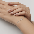 Radiant Teardrop | Dainty Pear Halo Centerpiece Bracelet