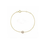 Radiant Teardrop | Dainty Pear Halo Centerpiece Bracelet