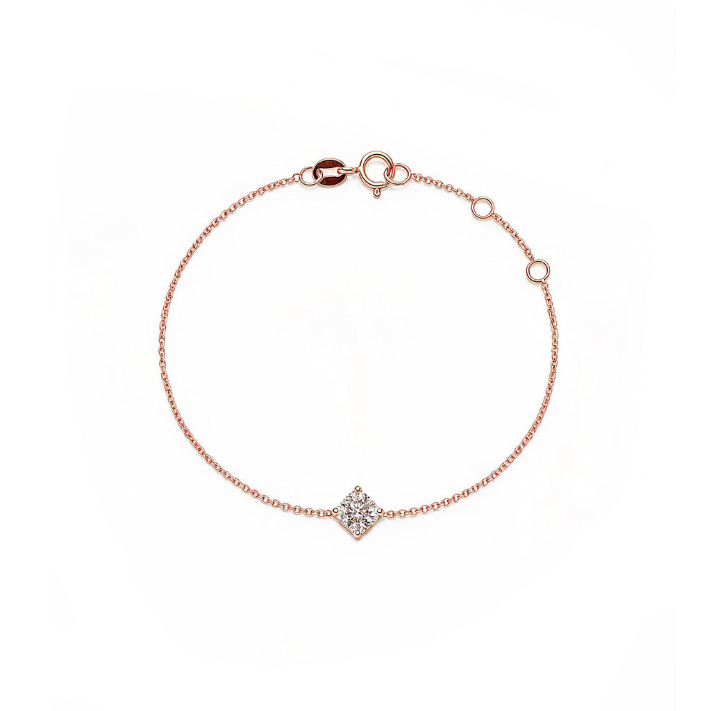 Geometric Starlight | Dainty Kite-Set Solitaire Bracelet