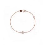 Geometric Starlight | Dainty Kite-Set Solitaire Bracelet