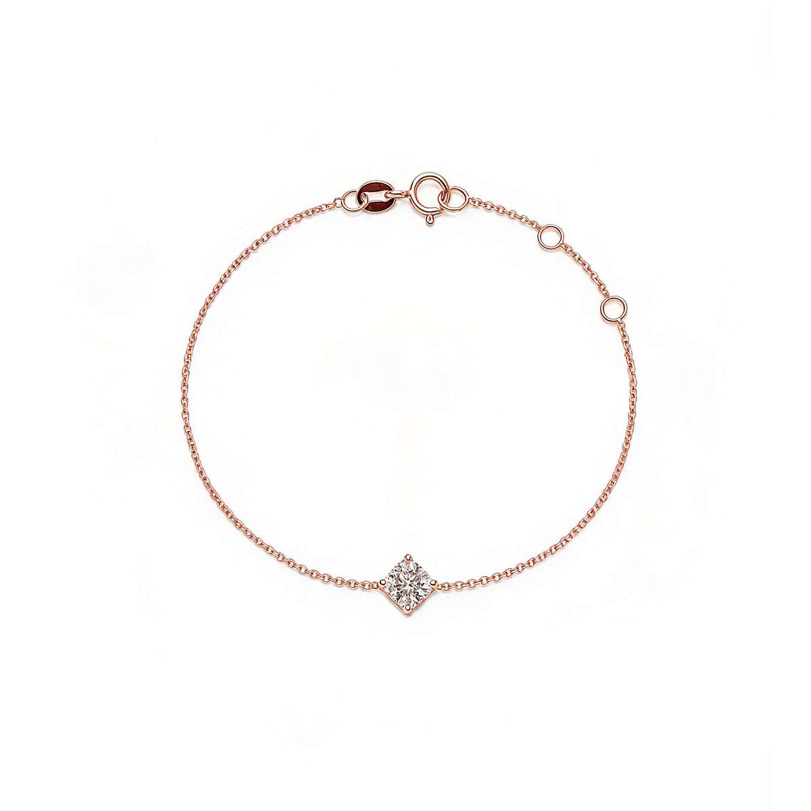 Geometric Starlight | Dainty Kite-Set Solitaire Bracelet