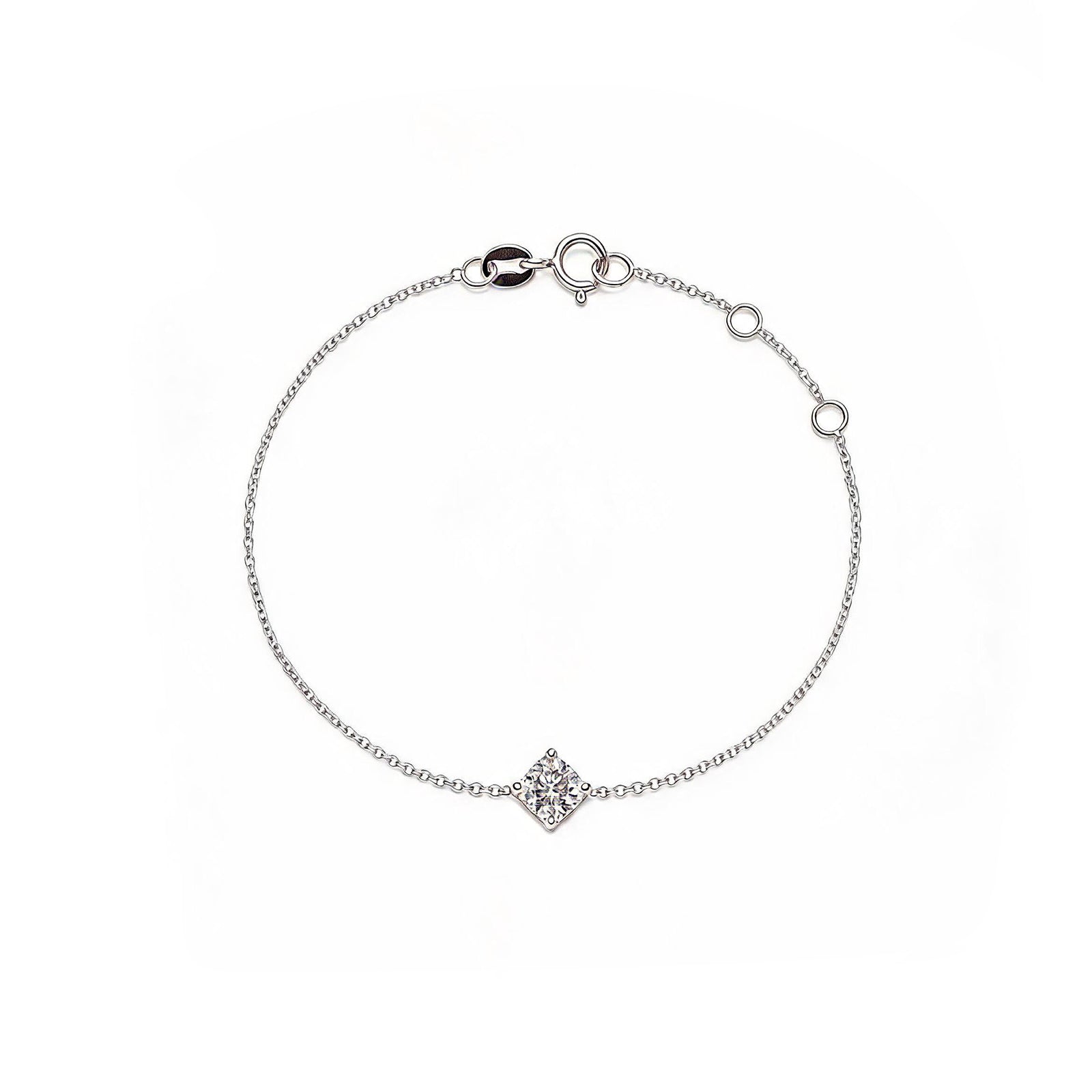 Geometric Starlight | Dainty Kite-Set Solitaire Bracelet