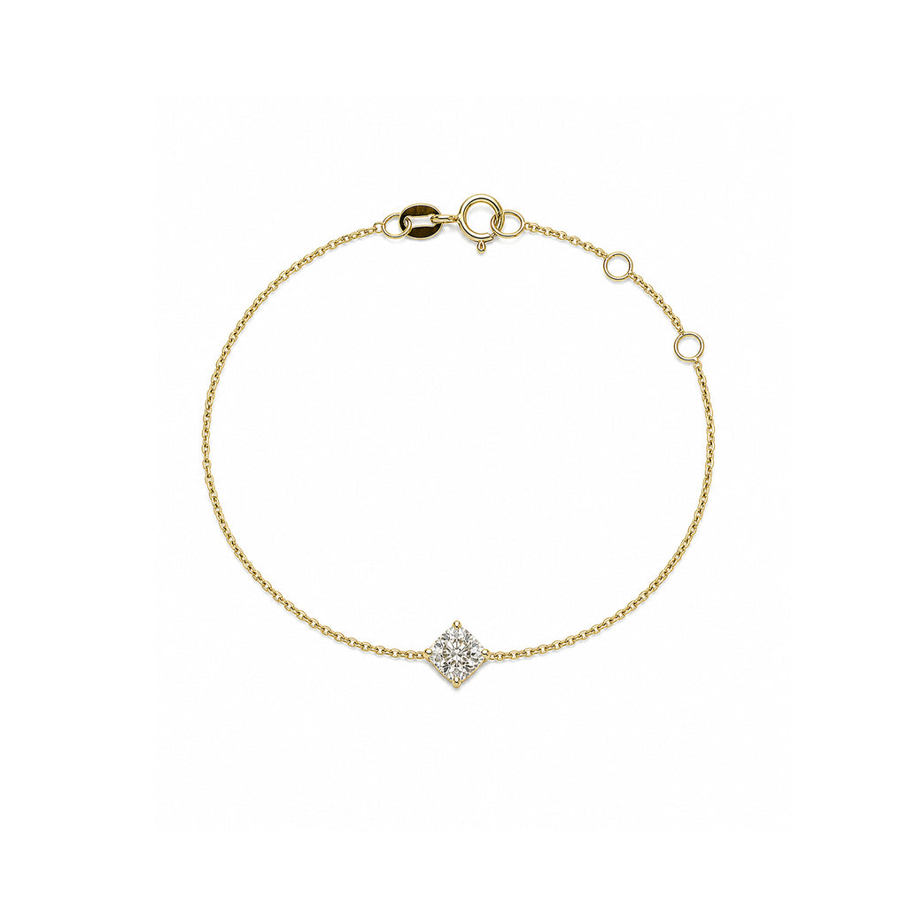 Geometric Starlight | Dainty Kite-Set Solitaire Bracelet