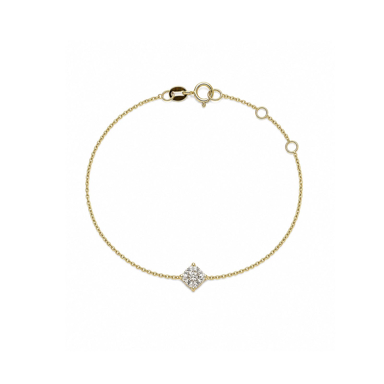 Geometric Starlight | Dainty Kite-Set Solitaire Bracelet