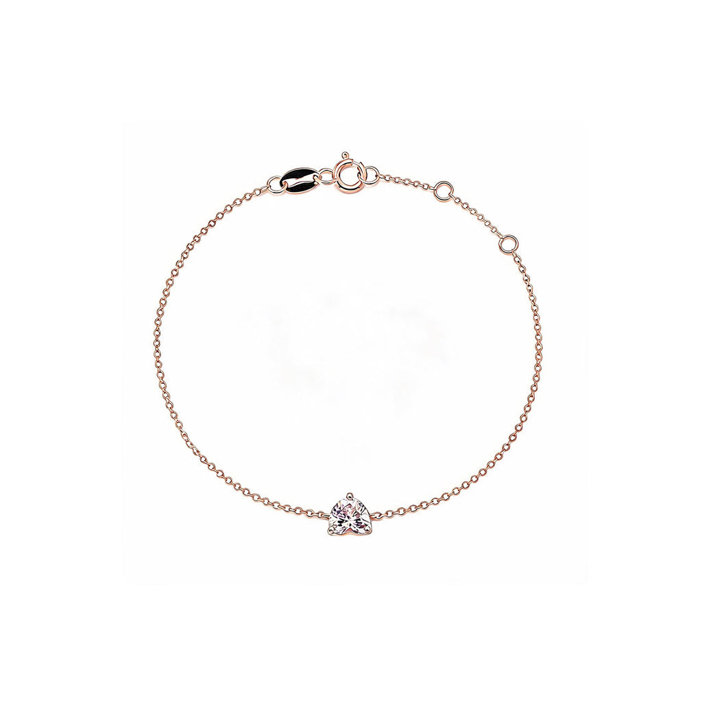 Geometric Edge | Dainty Trillion-Cut Solitaire Bracelet