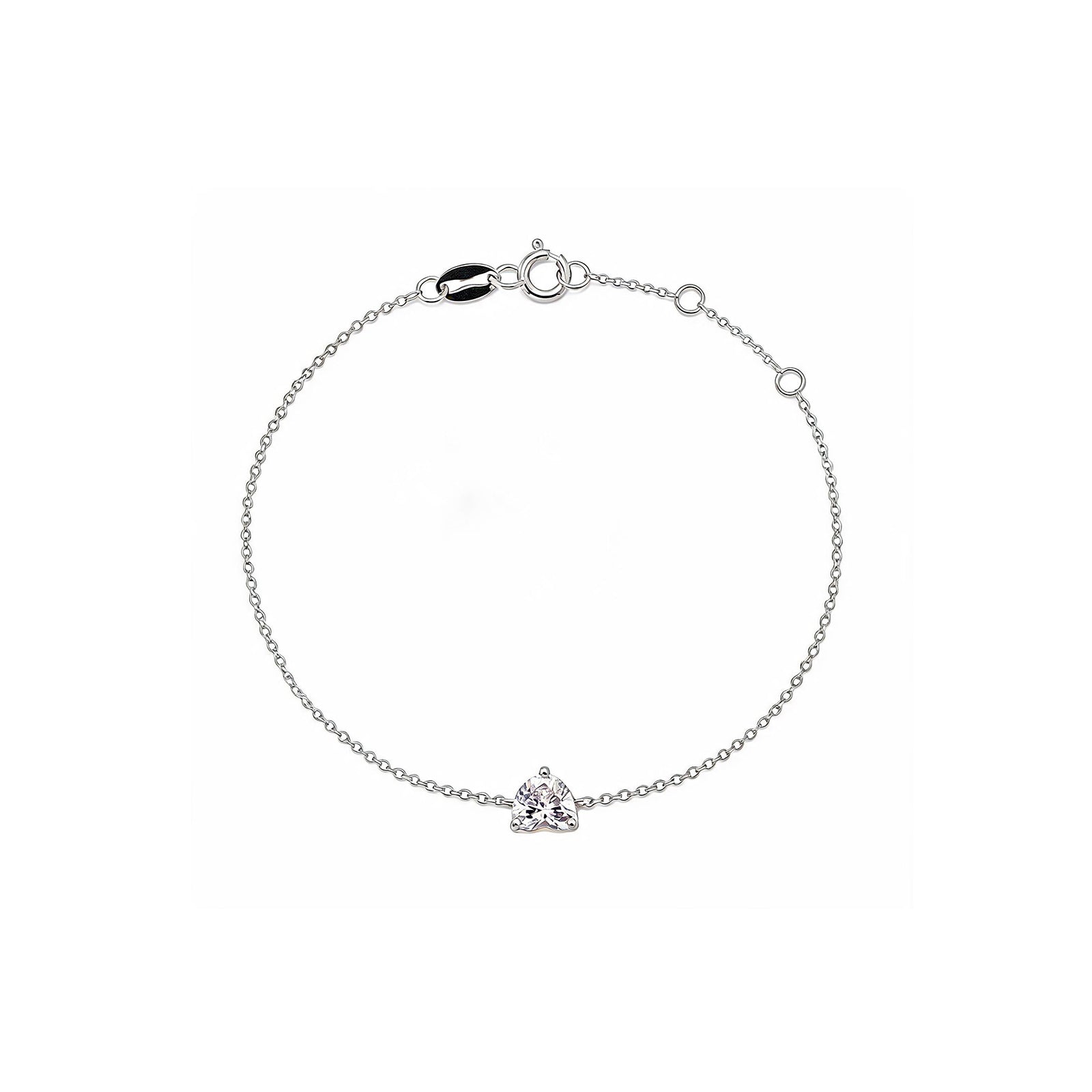 Geometric Edge | Dainty Trillion-Cut Solitaire Bracelet
