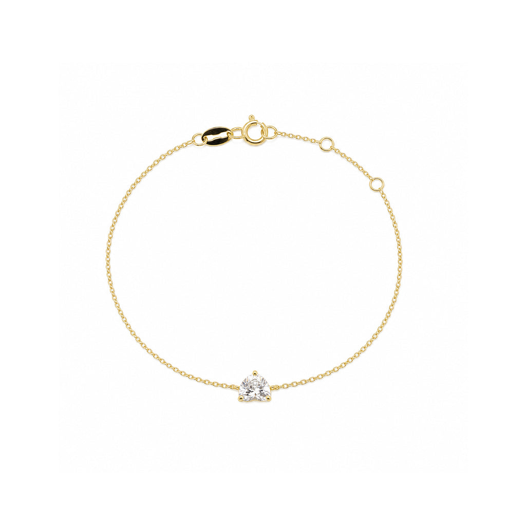Geometric Edge | Dainty Trillion-Cut Solitaire Bracelet
