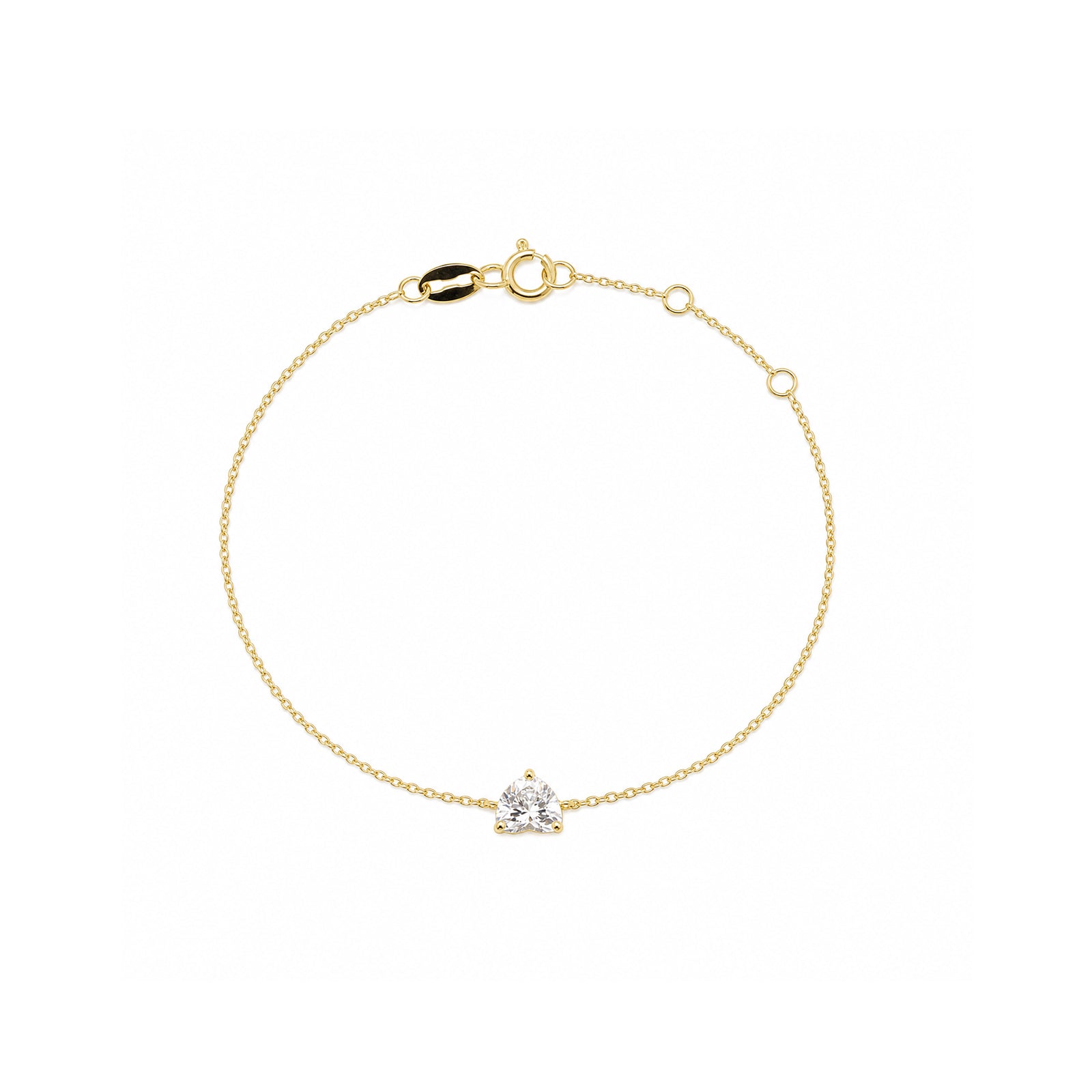 Geometric Edge | Dainty Trillion-Cut Solitaire Bracelet