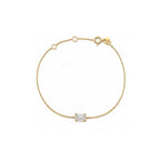 Gold-Tone Emerald Cut Crystal Bracelet