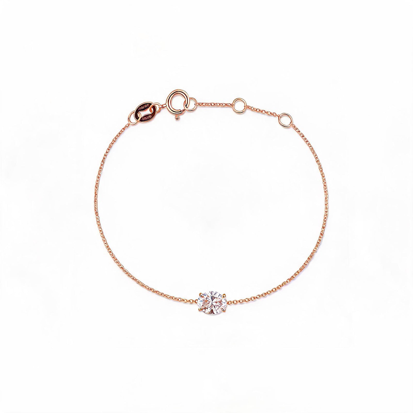 Starlight Solitaire 14K Gold Lab-Diamond Bracelet