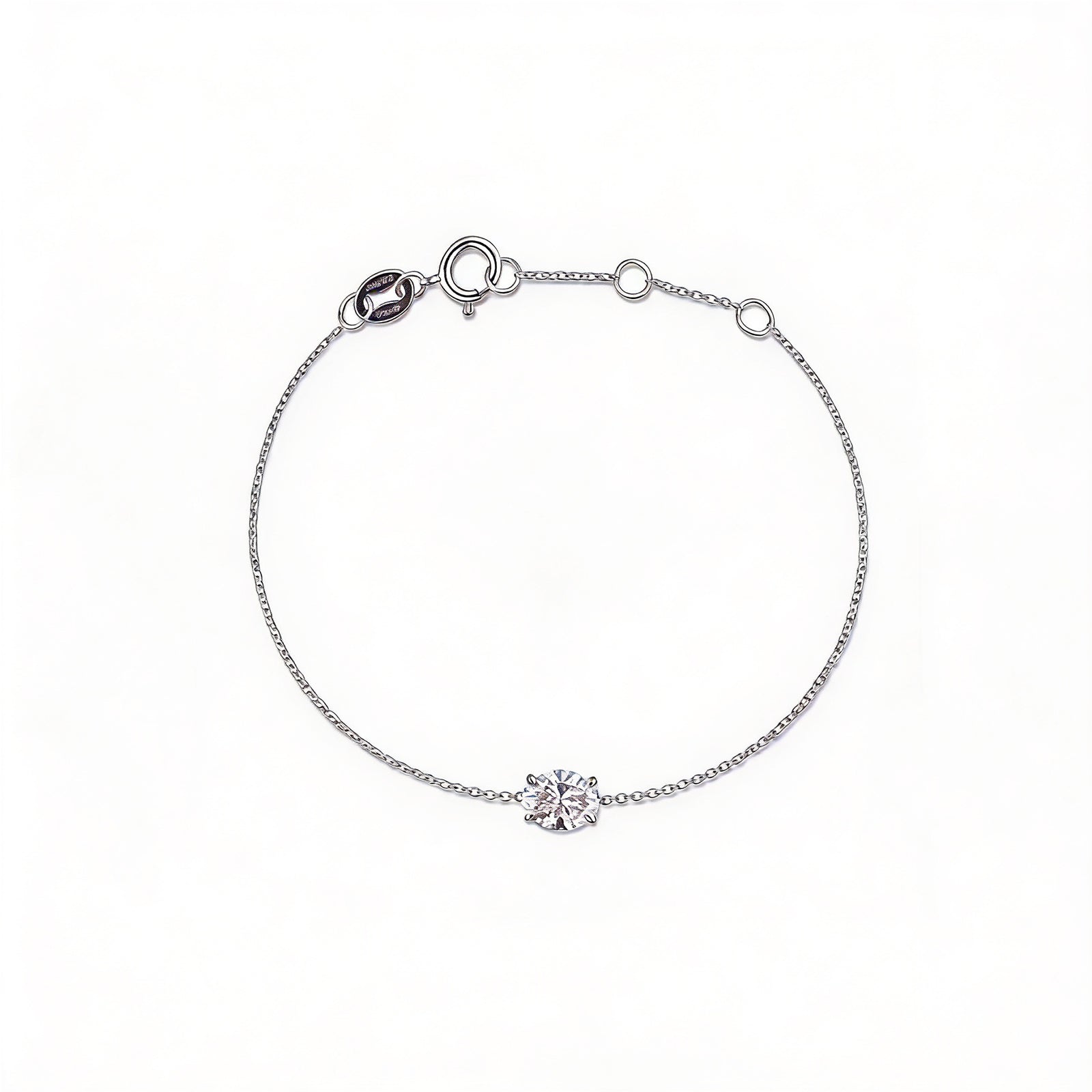 Starlight Solitaire 14K Gold Lab-Diamond Bracelet