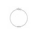 Triple Diamond Rose Gold Delicate Bracelet