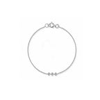 Triple Diamond Rose Gold Delicate Bracelet