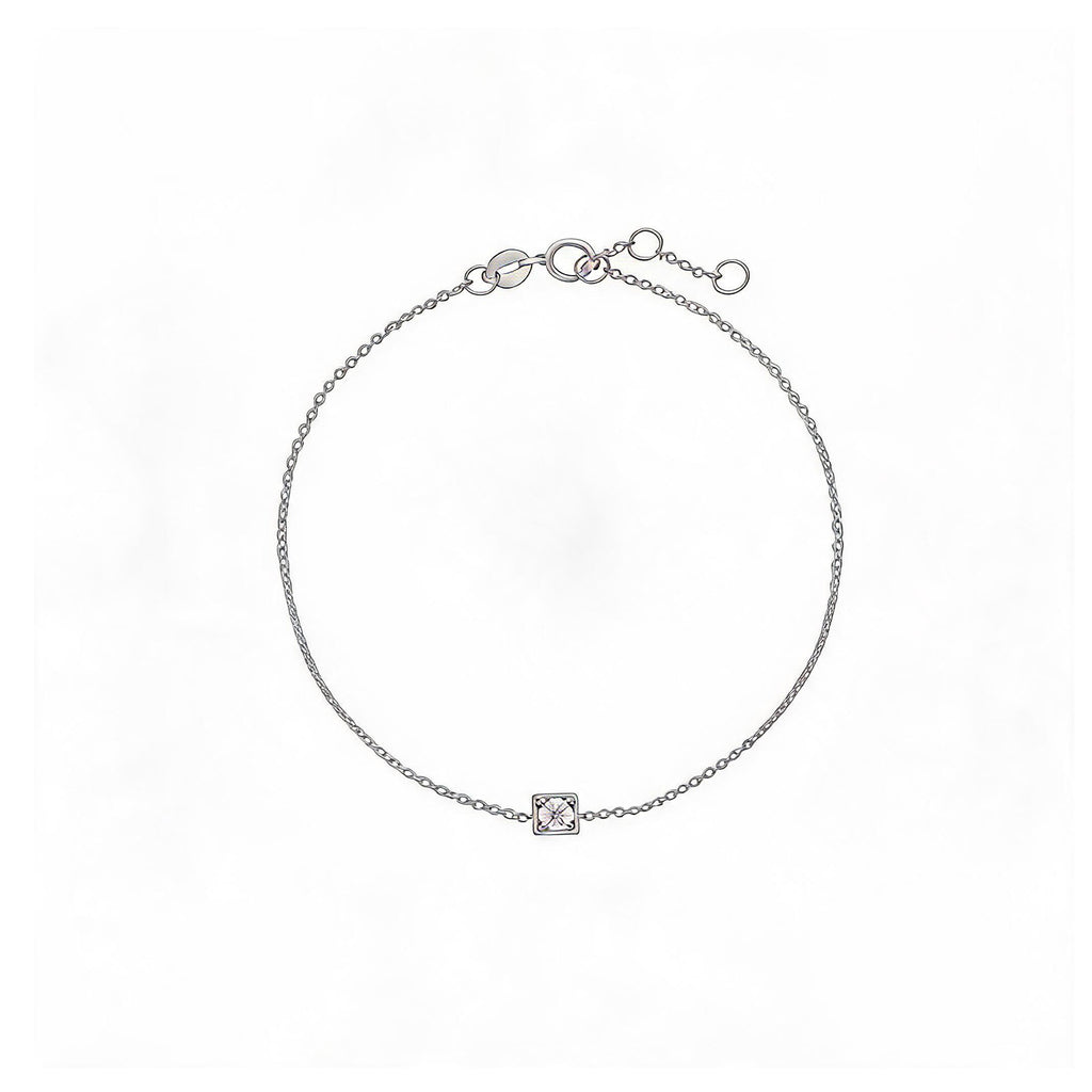 "The One" Square Diamond Rose Gold Bracelet