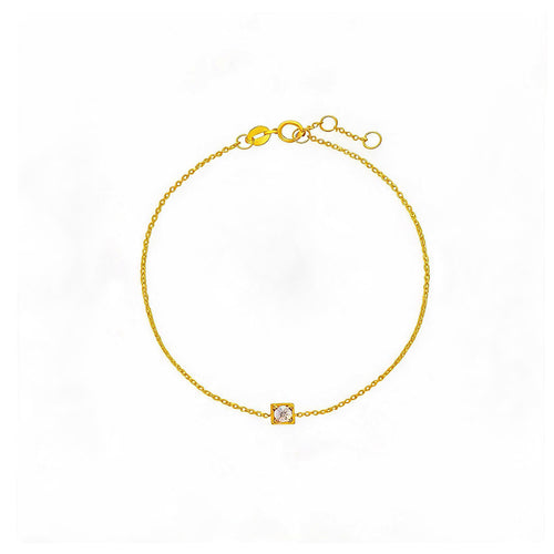 "The One" Square Diamond Rose Gold Bracelet