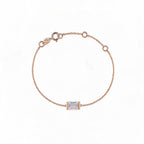 "Pure Light" Rectangular Diamond Gold Bracelet