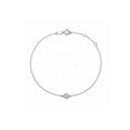 Bezel-Set Solitaire Diamond White Gold Bracelet