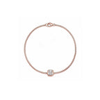 Modern Geometric Square Diamond Gold Bracelet