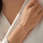 Modern Geometric Square Diamond Gold Bracelet
