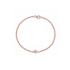 "Eternal Knot" Diamond Gold Rope Bracelet