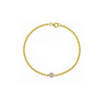 "Eternal Knot" Diamond Gold Rope Bracelet