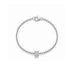 Princess-Cut Diamond Gold Dainty Prong Bracelet