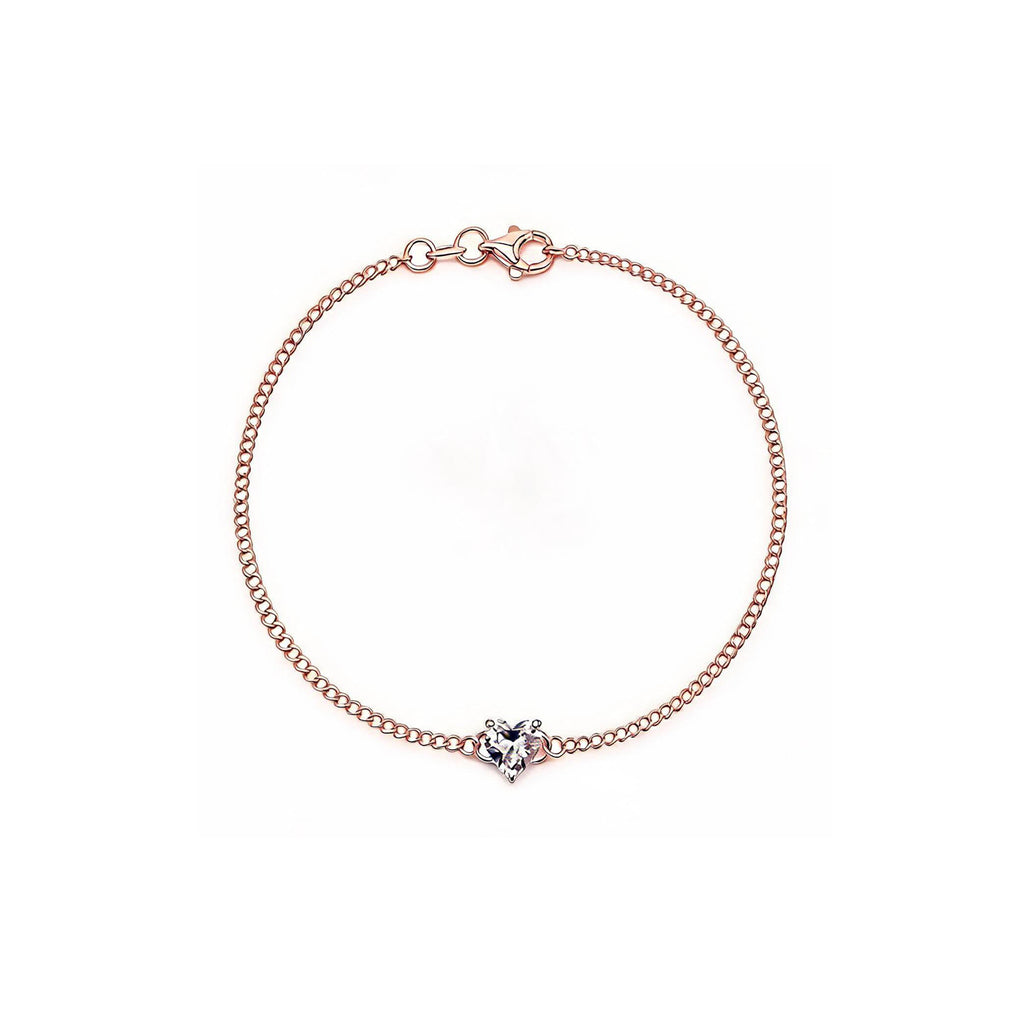 "Heartbeat Glow" Heart Diamond Gold Bracelet