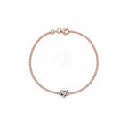 "Heartbeat Glow" Heart Diamond Gold Bracelet