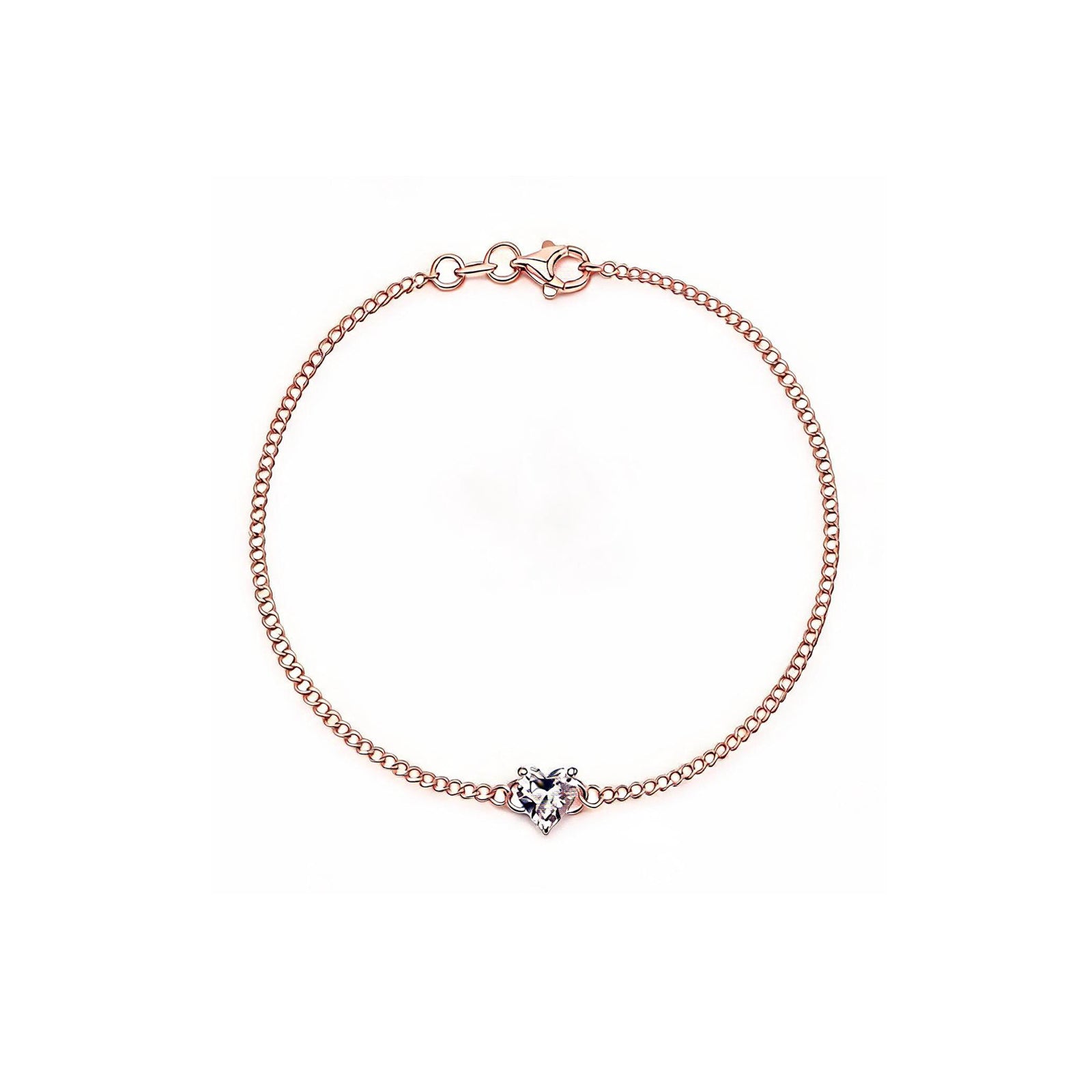 "Heartbeat Glow" Heart Diamond Gold Bracelet