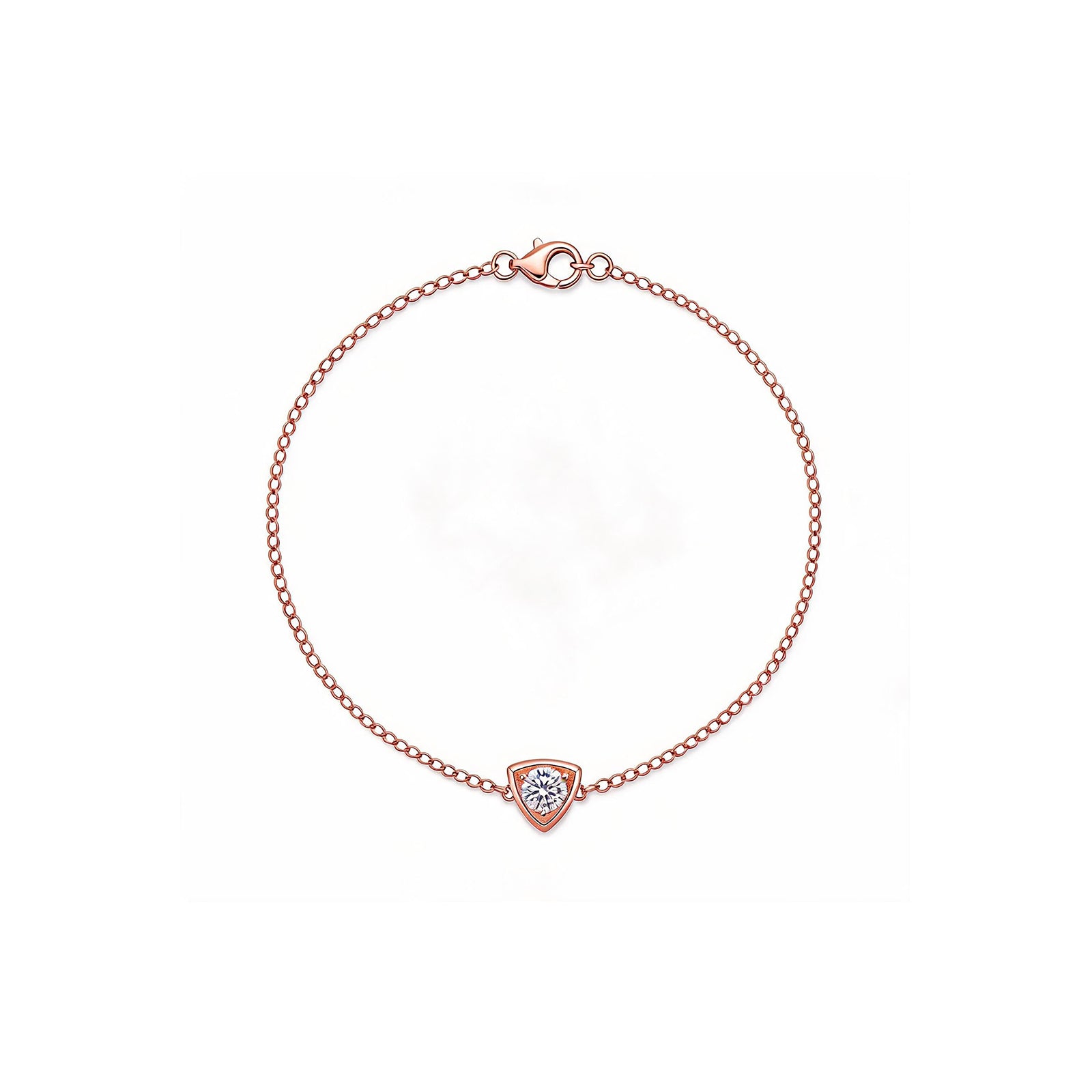 Geometric Trillion Diamond Gold Bracelet