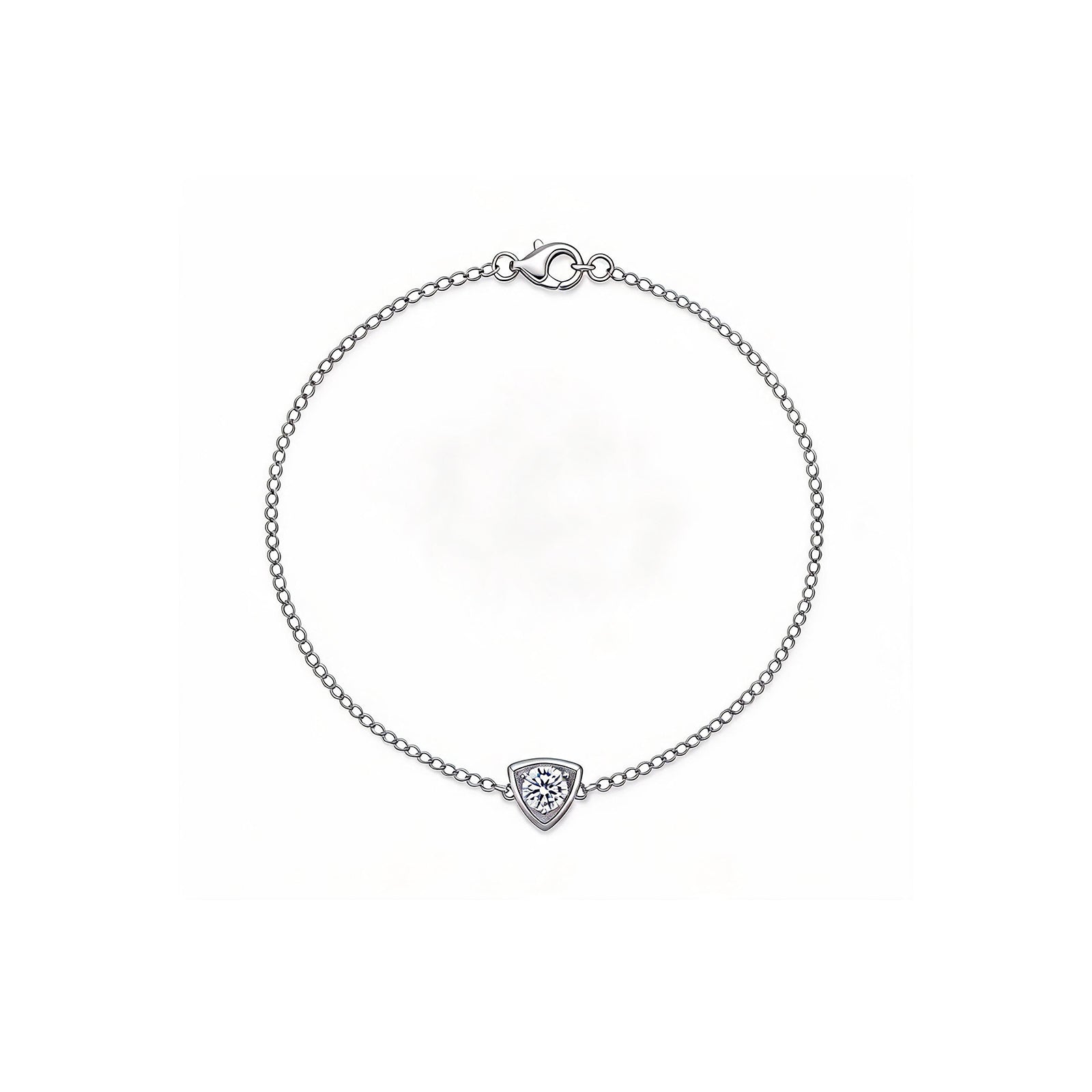 Geometric Trillion Diamond Gold Bracelet