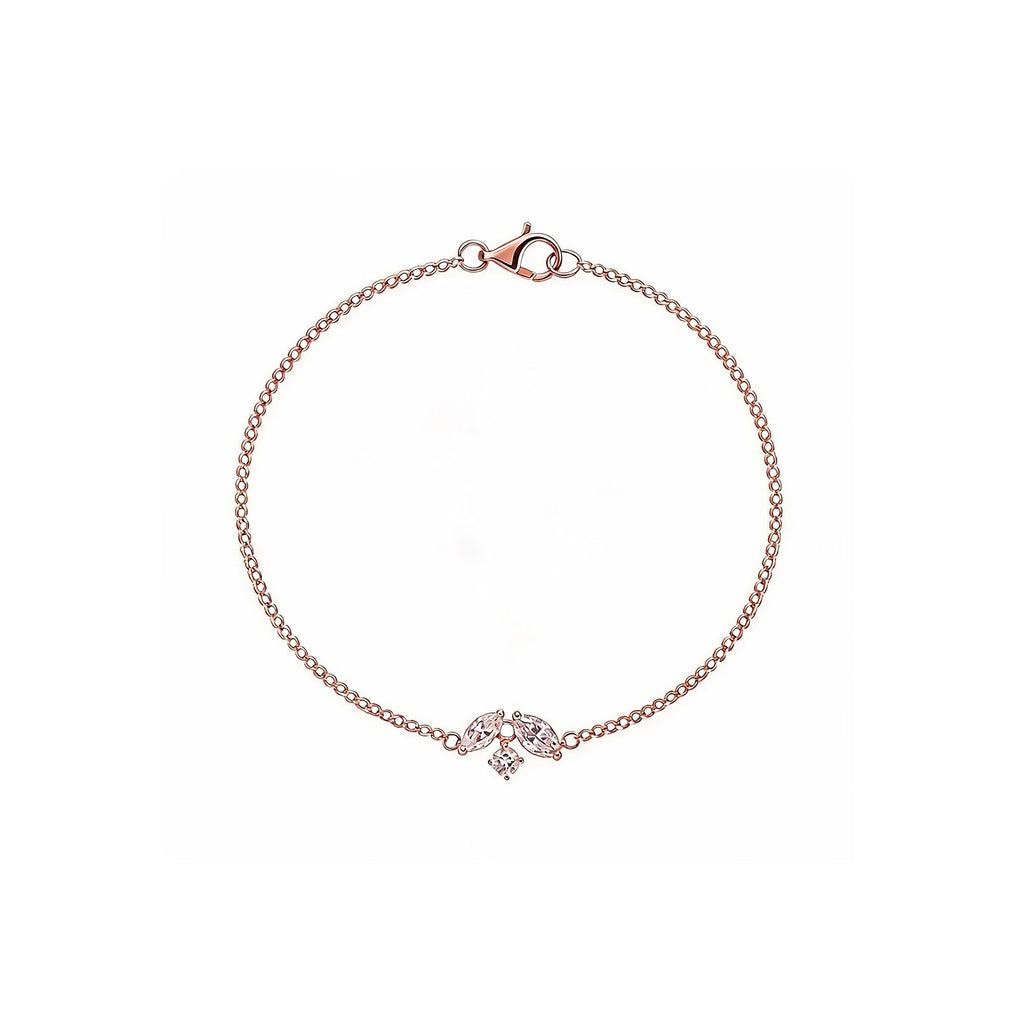 "Floral Dream" Rose Gold Cluster Diamond Bracelet