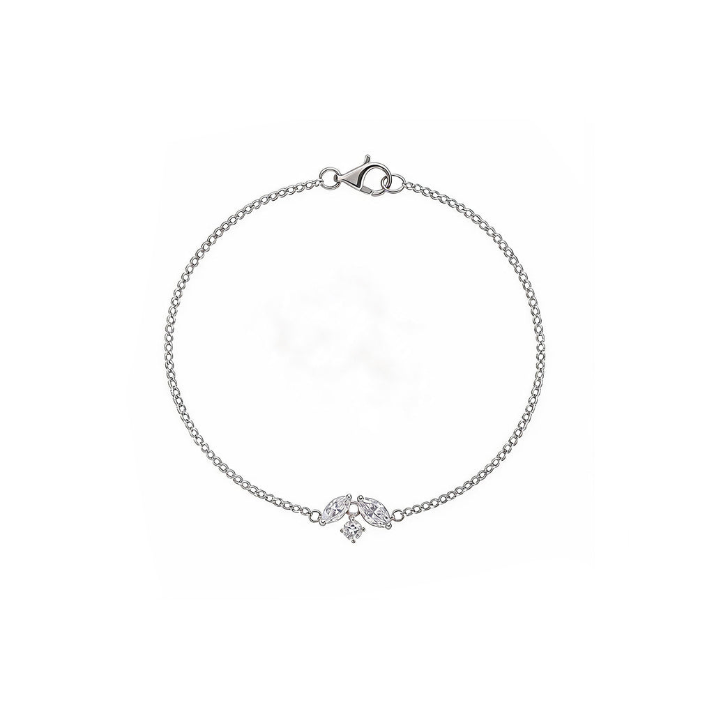 "Floral Dream" Rose Gold Cluster Diamond Bracelet