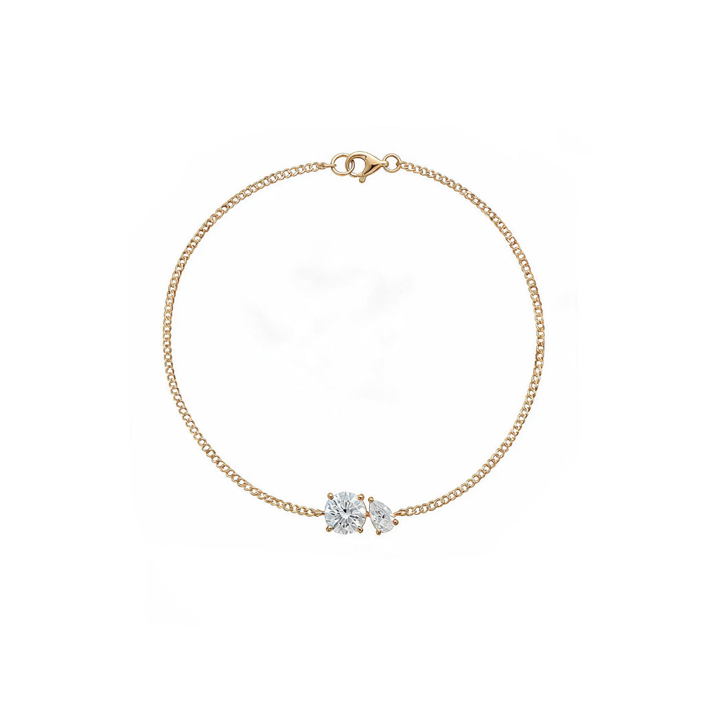 "The Perfect Pair" Diamond Gold Bracelet