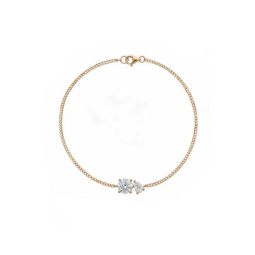 "The Perfect Pair" Diamond Gold Bracelet