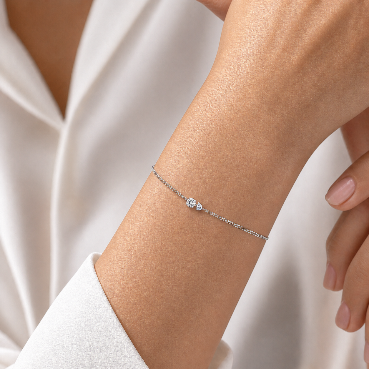 "The Perfect Pair" Diamond Gold Bracelet