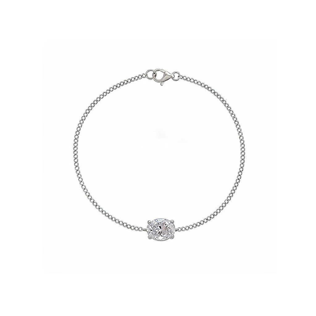 "Tender Glow" Oval Diamond Gold Bracelet