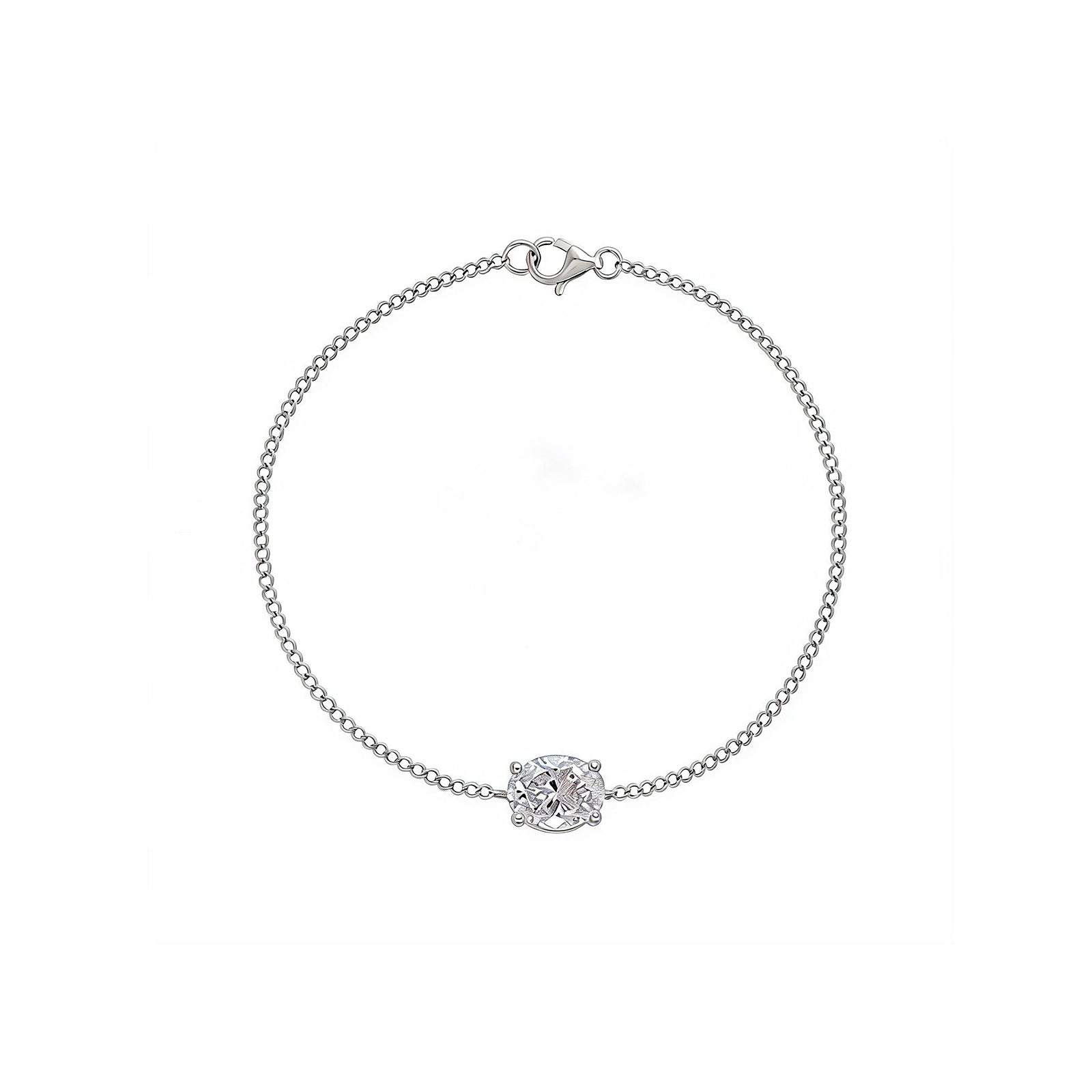 "Tender Glow" Oval Diamond Gold Bracelet